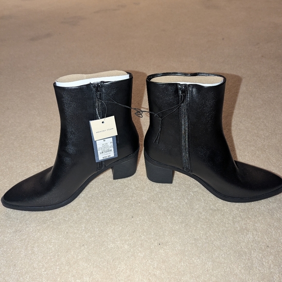 Nwt Universal Thread Women's Black Gayle Western Ankle Boots 9 1/2 - Picture 2 of 8
